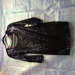 Black glitter dress